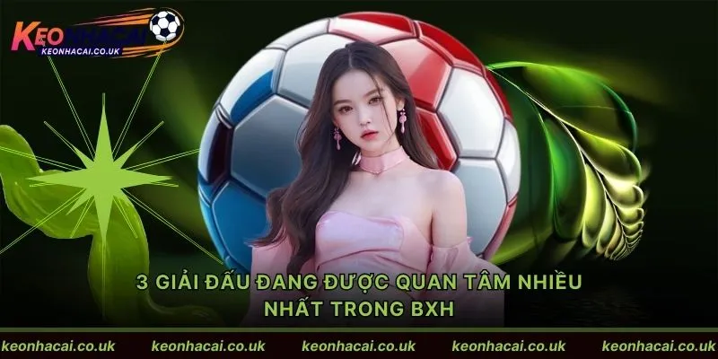 3 giải đấu đang được quan tâm nhiều nhất trong BXH